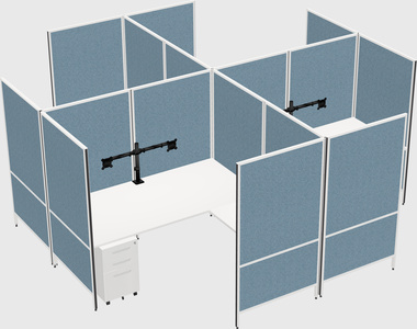 Modern modular quad l-shaped panel system