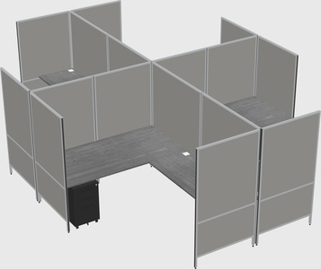 现代模块化四边形l型面板系统