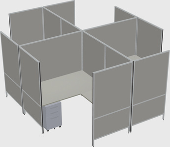 Système de panneaux modulaires modernes en forme de l quadruple