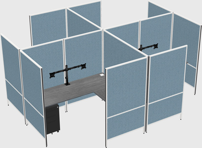 现代模块化四边形l型面板系统
