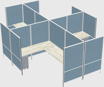 Système de panneaux modulaires modernes en forme de l quadruple