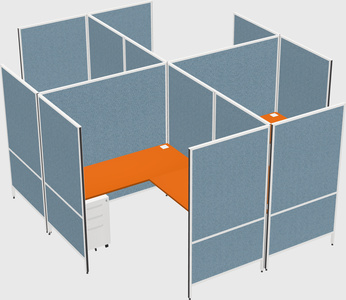 现代模块化四边形l型面板系统