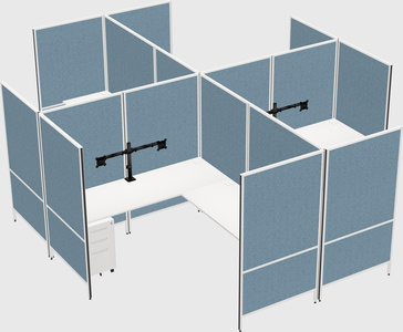 Modern modular quad l-shaped panel system