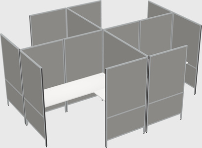 Modern modular quad l-shaped panel system