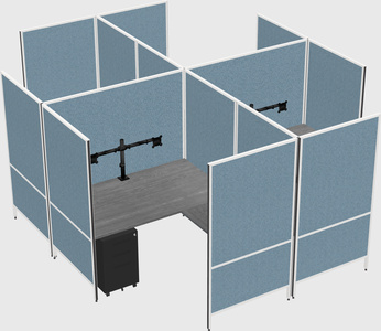 Modern modular quad l-shaped panel system