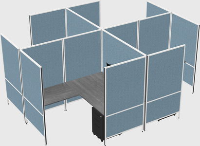 Modern modular quad l-shaped panel system