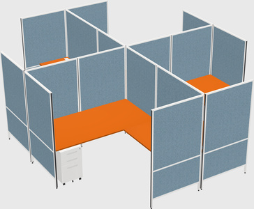 Modern modular quad l-shaped panel system