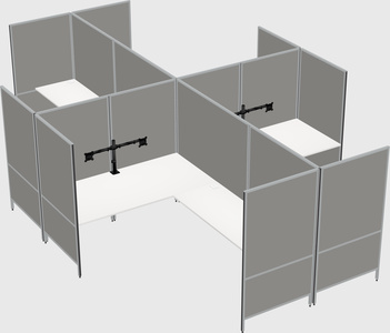 Système de panneaux modulaires modernes en forme de l quadruple