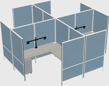 现代模块化四边形l型面板系统