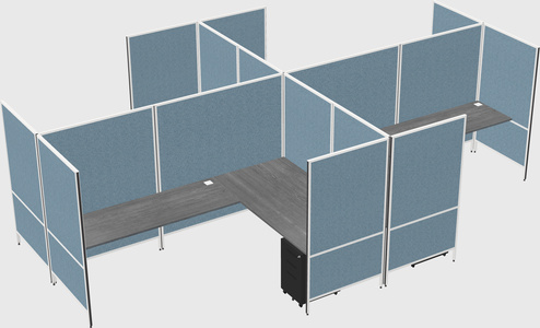 Modern modular quad l-shaped panel system