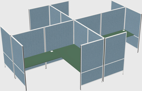 Modern modular quad l-shaped panel system