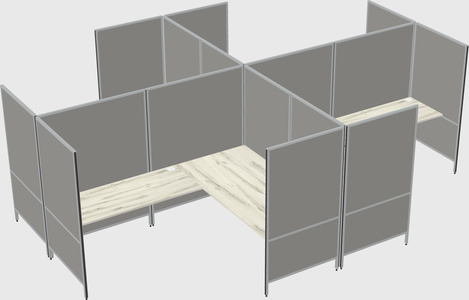 Modern modular quad l-shaped panel system