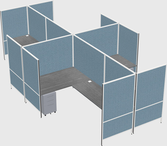 Modern modular quad l-shaped panel system