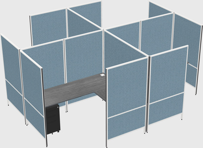 现代模块化四边形l型面板系统