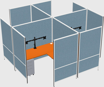 Système de panneaux modulaires modernes en forme de l quadruple