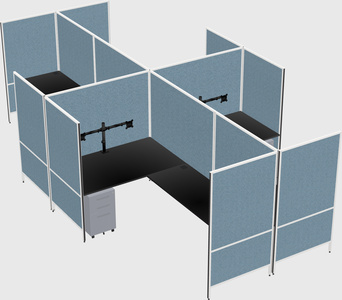 Modern modular quad l-shaped panel system