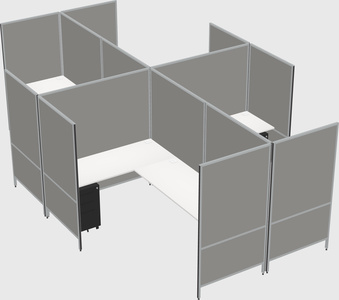 Système de panneaux modulaires modernes en forme de l quadruple