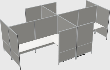 Système de panneaux modulaires modernes en forme de l quadruple