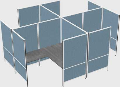现代模块化四边形l型面板系统