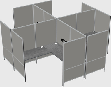 Système de panneaux modulaires modernes en forme de l quadruple