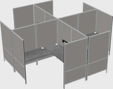 Système de panneaux modulaires modernes en forme de l quadruple