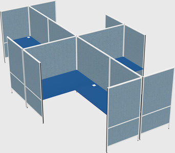 Modern modular quad l-shaped panel system