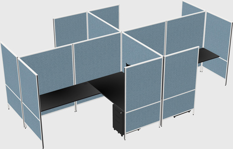 Modern modular quad l-shaped panel system