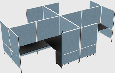 Modern modular quad l-shaped panel system