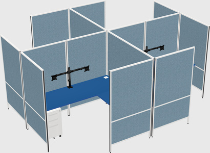 Système de panneaux modulaires modernes en forme de l quadruple