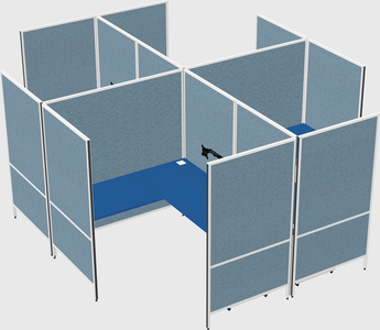 Système de panneaux modulaires modernes en forme de l quadruple