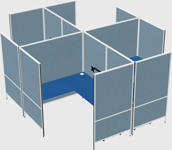 Système de panneaux modulaires modernes en forme de l quadruple
