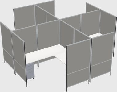 Modern modular quad l-shaped panel system