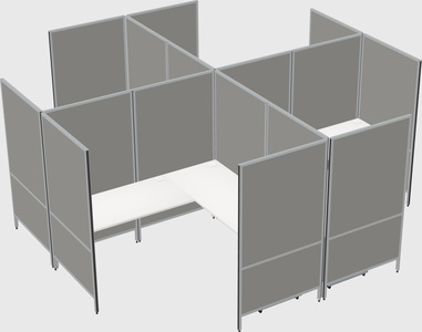 Modern modular quad l-shaped panel system