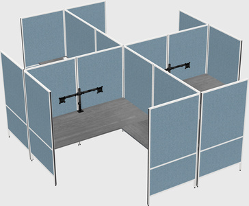Système de panneaux modulaires modernes en forme de l quadruple