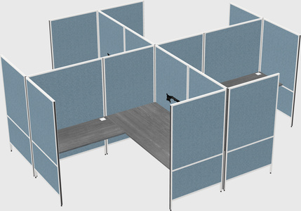 Système de panneaux modulaires modernes en forme de l quadruple