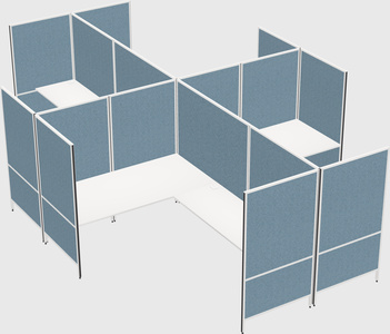 Modern modular quad l-shaped panel system