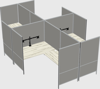 Système de panneaux modulaires modernes en forme de l quadruple