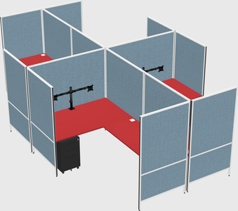 Système de panneaux modulaires modernes en forme de l quadruple