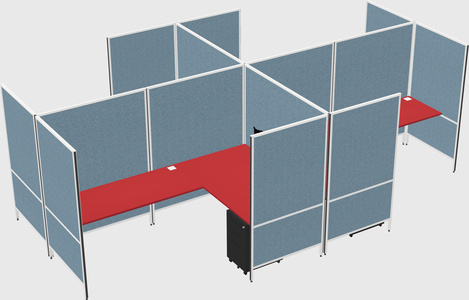 Système de panneaux modulaires modernes en forme de l quadruple