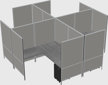 现代模块化四边形l型面板系统