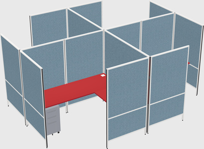 现代模块化四边形l型面板系统