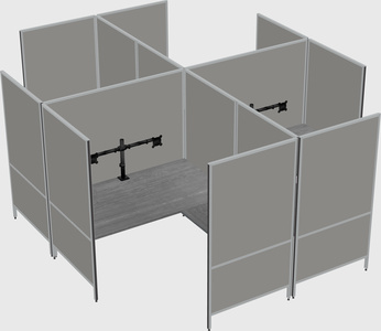 Modern modular quad l-shaped panel system