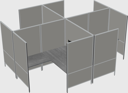 Modern modular quad l-shaped panel system