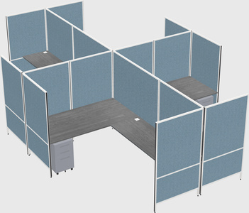 Modern modular quad l-shaped panel system