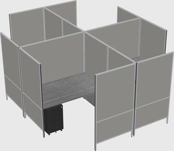 Système de panneaux modulaires modernes en forme de l quadruple
