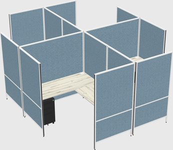 现代模块化四边形l型面板系统