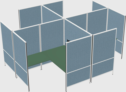 Modern modular quad l-shaped panel system