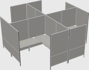 Modern modular quad l-shaped panel system