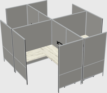 Système de panneaux modulaires modernes en forme de l quadruple