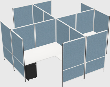 Modern modular quad l-shaped panel system